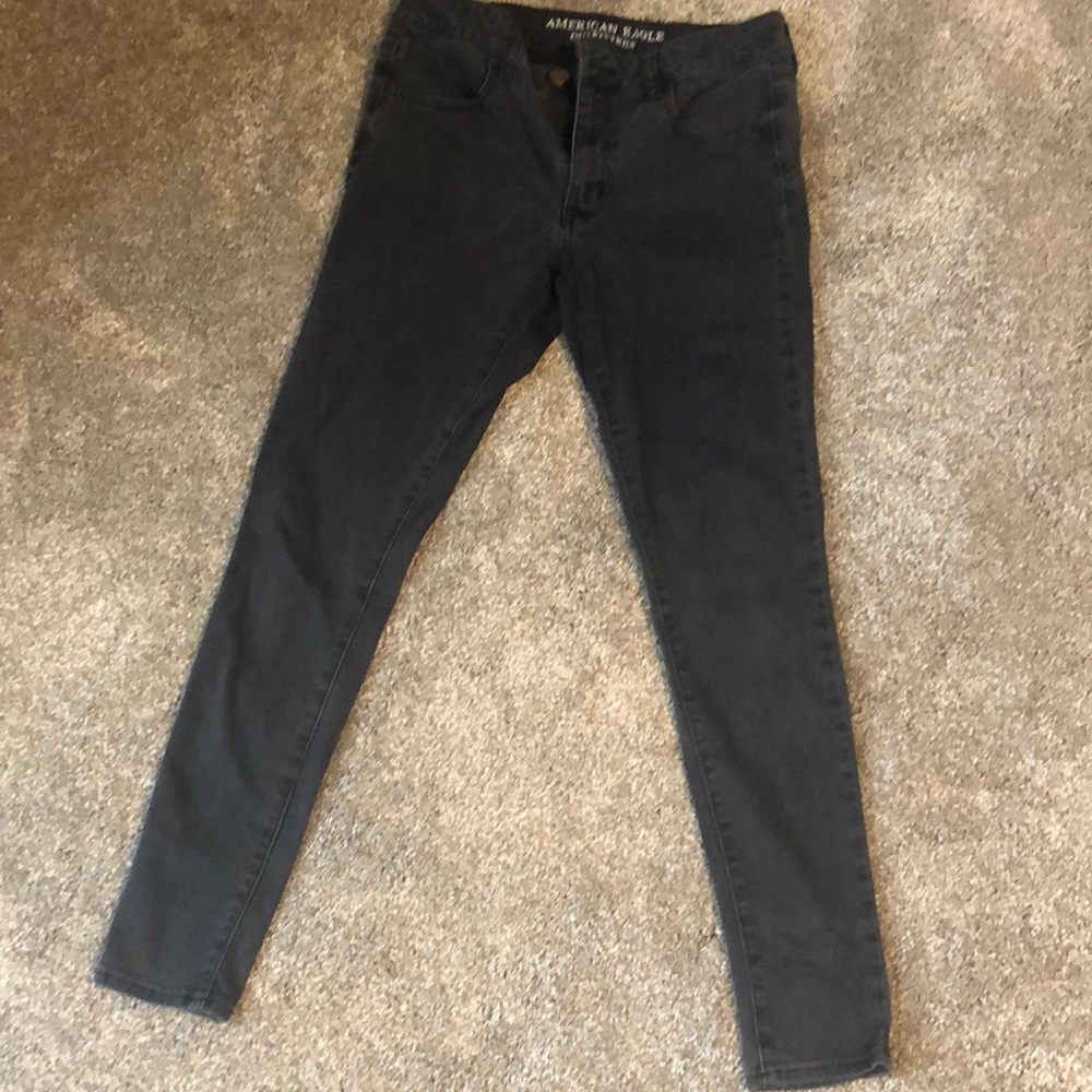 Women’s faded black skinny jeans